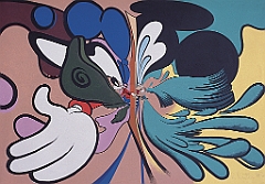 1982 - Hommage a Disney - Acryl Collage a Leinwand -100x143cm